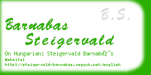 barnabas steigervald business card